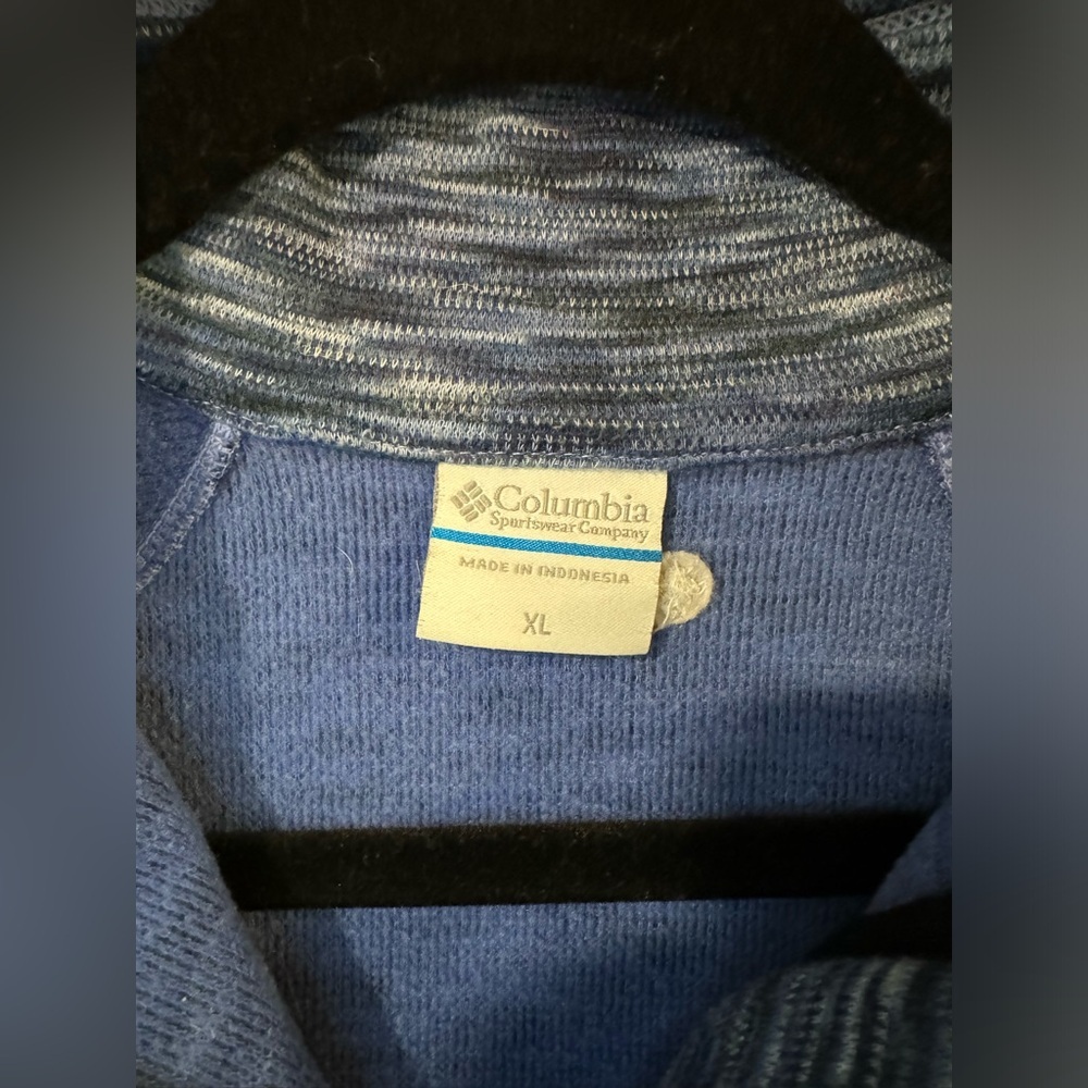 Columbia zip up jacket with thumb holes size xl blue - Picture 4 of 6